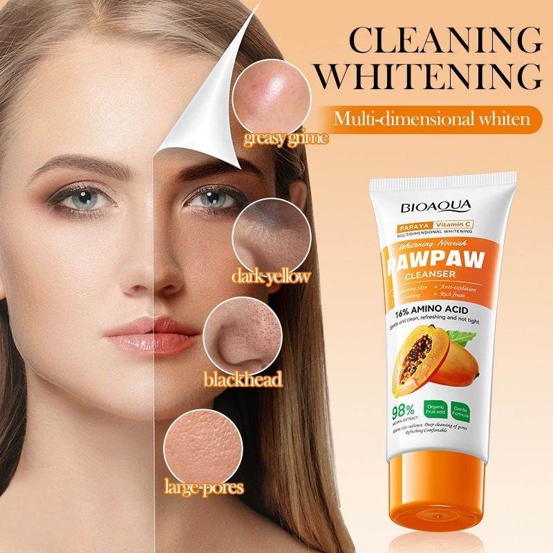Bioaqua Papaya Vitamin C Cleanser Face Wash 100g - Douyin Shop