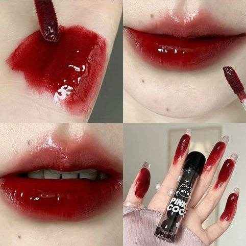 Pink Coco Dark Cherry Lip Glaze - Douyin Shop