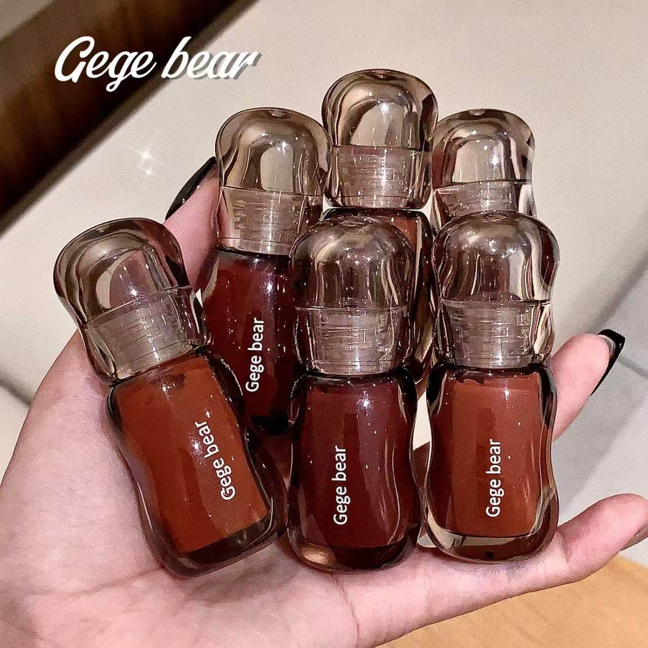 Gege Bear Big Ice Bucket Translucent Lip Glaze - Douyin Shop