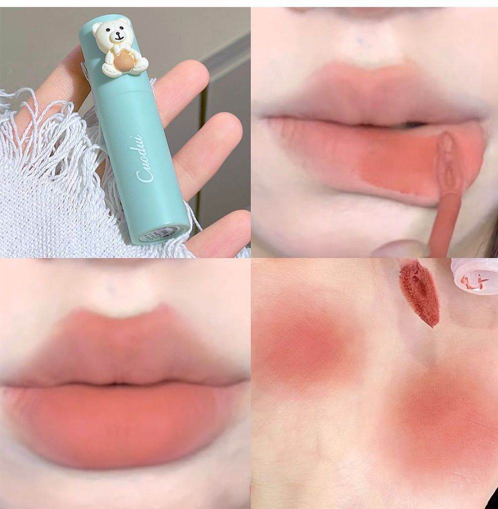 Cuodui Moe Bear Velvet Matte Lip Glaze Set (4 pieces) - Douyin Shop