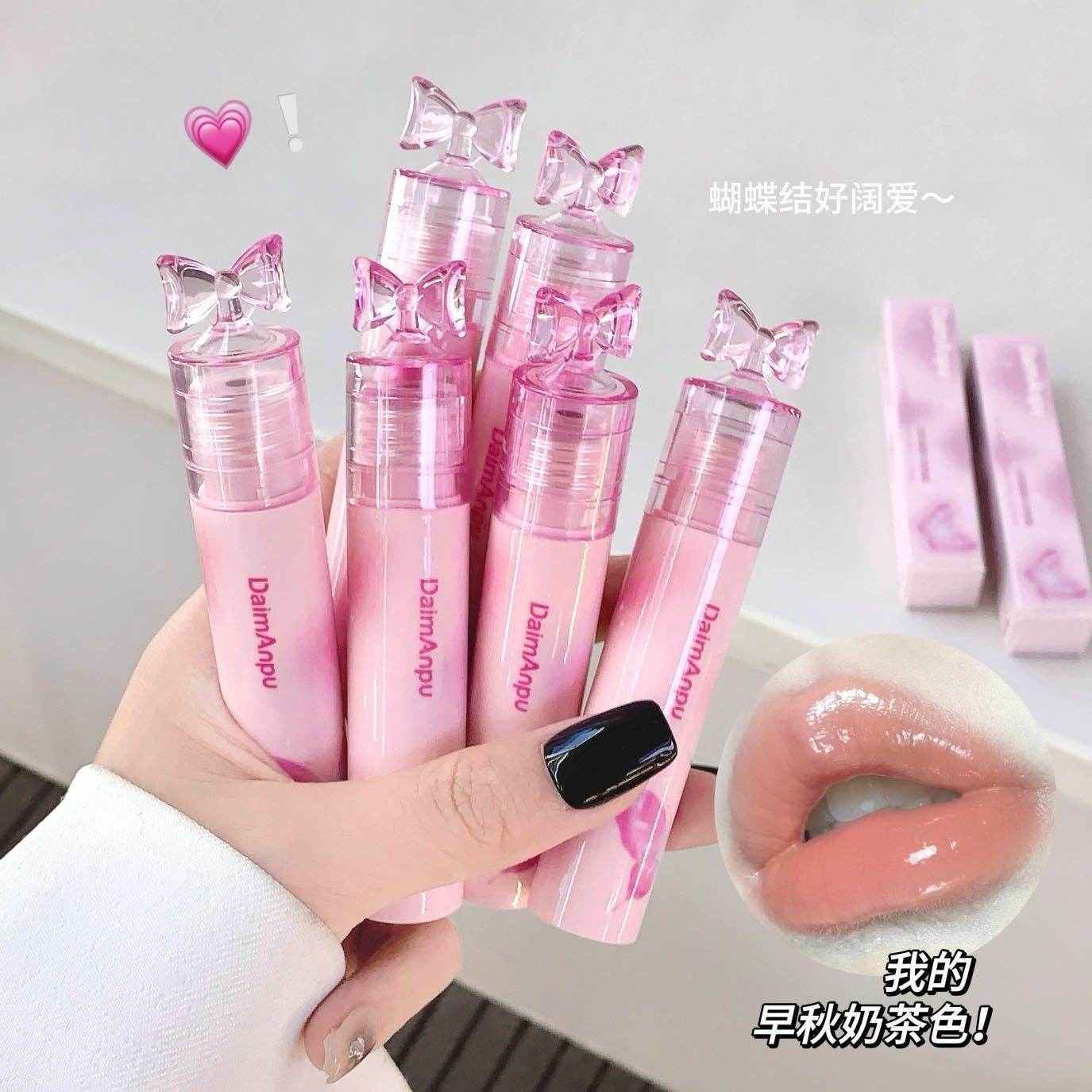 Daimanpu Ice Transparent Butterfly Watery Lip Glaze - Douyin Shop