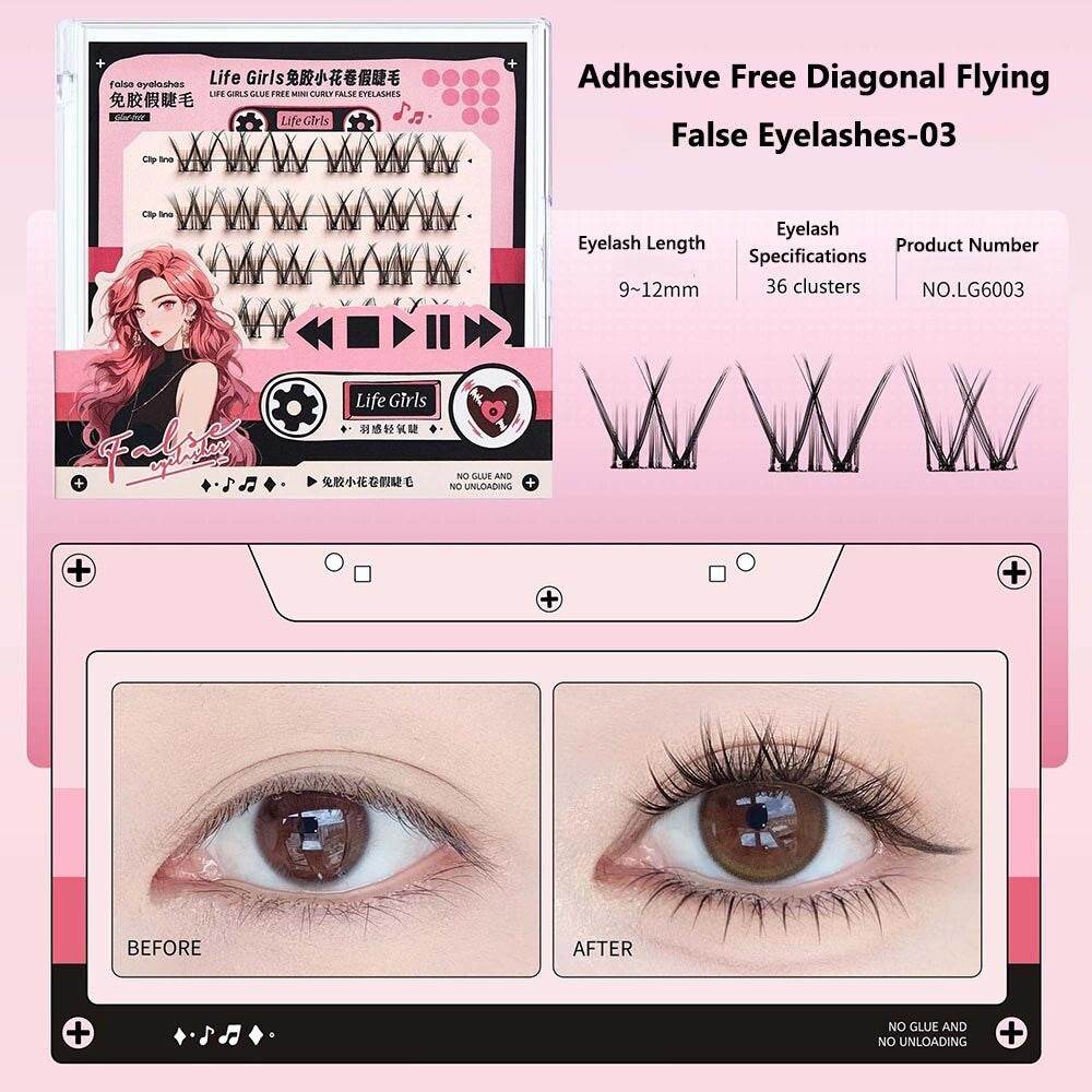 Life Girls Manga Eye Lash (no need glue) - Douyin Shop