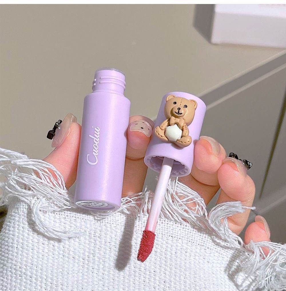 Cuodui Moe Bear Velvet Matte Lip Glaze Set (4 pieces) - Douyin Shop