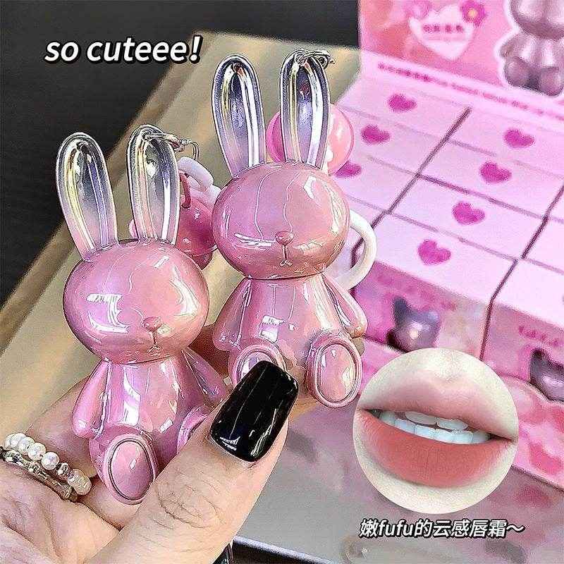 Gege Bear Pink Rabbit Velvet Mist Lip Cream - Douyin Shop