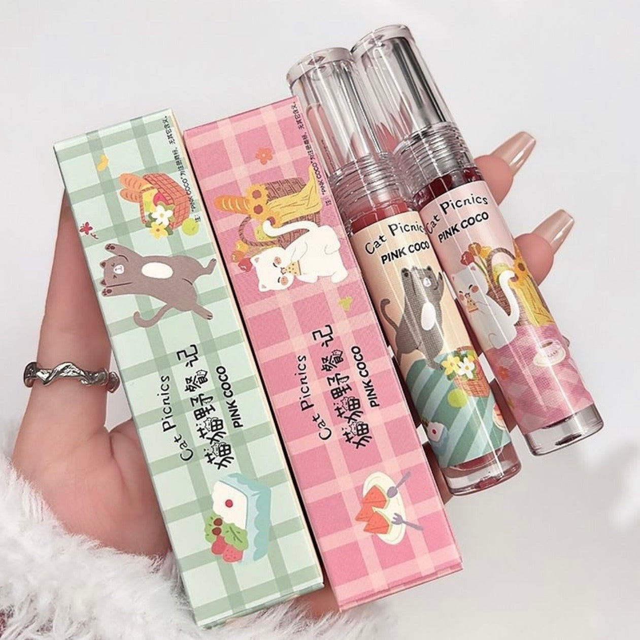 Pink Coco Cat Picnics Velvet Lip Gloss