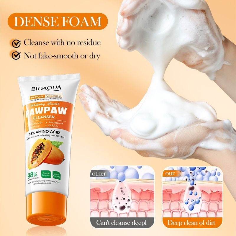 Bioaqua Papaya Vitamin C Cleanser Face Wash 100g - Douyin Shop