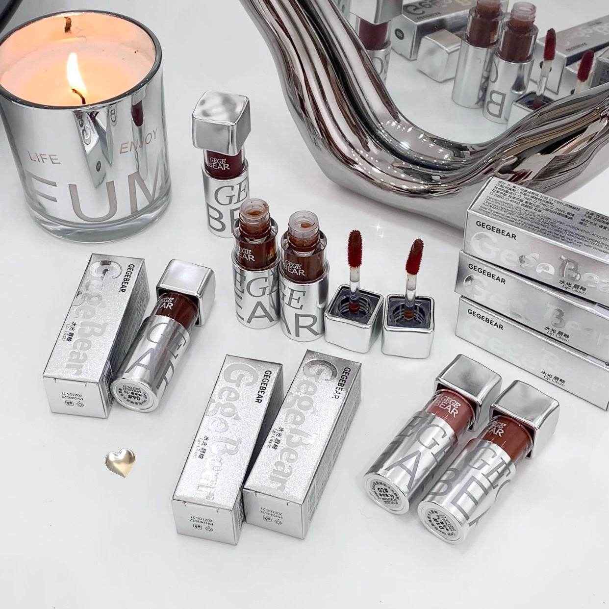 Gege Bear Silver Lip Glaze - Douyin Shop