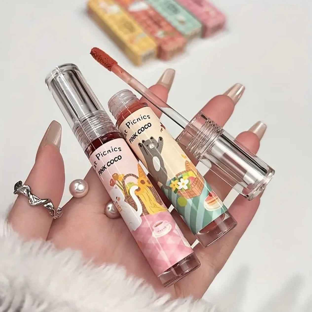 Pink Coco Cat Picnics Velvet Lip Gloss