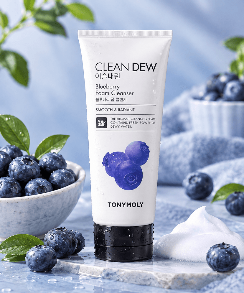 Tonymoly Clean Dew Blueberry Foam Cleanser 180ml (Authentic) - Douyin Shop product image 1
