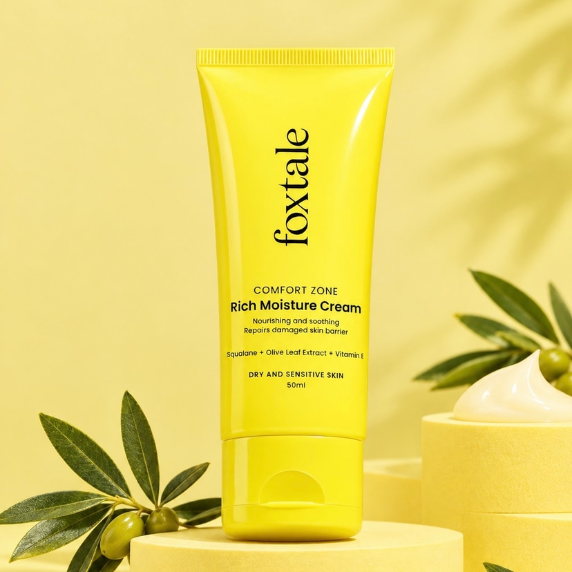 Foxtale Rich Moisture Cream with Squalane + Olive Leaf Extract + Vitamin E 50ml (for dry and sensitive skin) - Douyin Shop product image 1