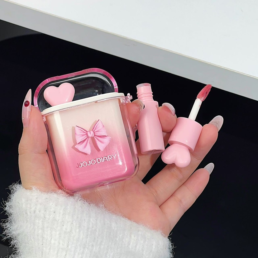 Jojo Diary Sweetheart Holiday Lip Glaze Set (2 in 1 matte + glossy) - Douyin Shop product image 7