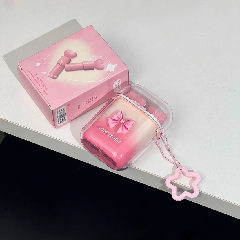 Jojo Diary Sweetheart Holiday Lip Glaze Set (2 in 1 matte + glossy) - Douyin Shop product image 10
