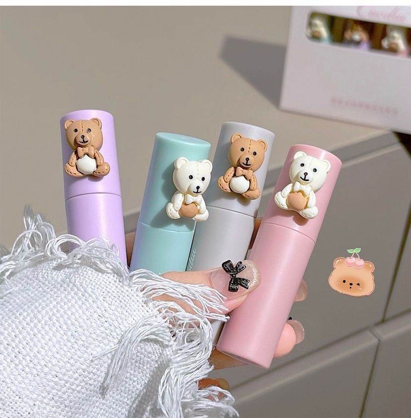 Cuodui Moe Bear Velvet Matte Lip Glaze Set (4 pieces) - Douyin Shop product image 7