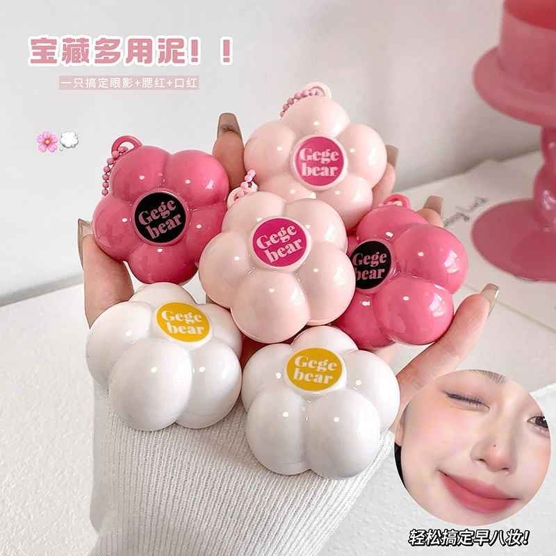 Gege Bear Multi-purpose Flower Lip and Cheek Mud Keychain - Douyin Shop product image 15