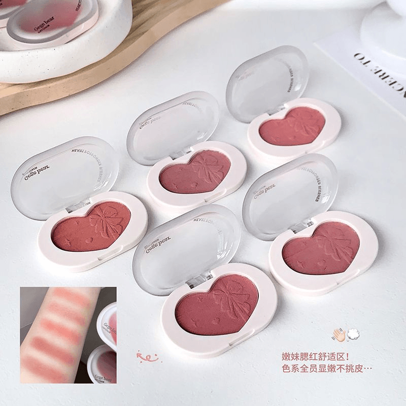 Gege Bear Soft Color Heart Pop Powder Blusher - Douyin Shop product image 9