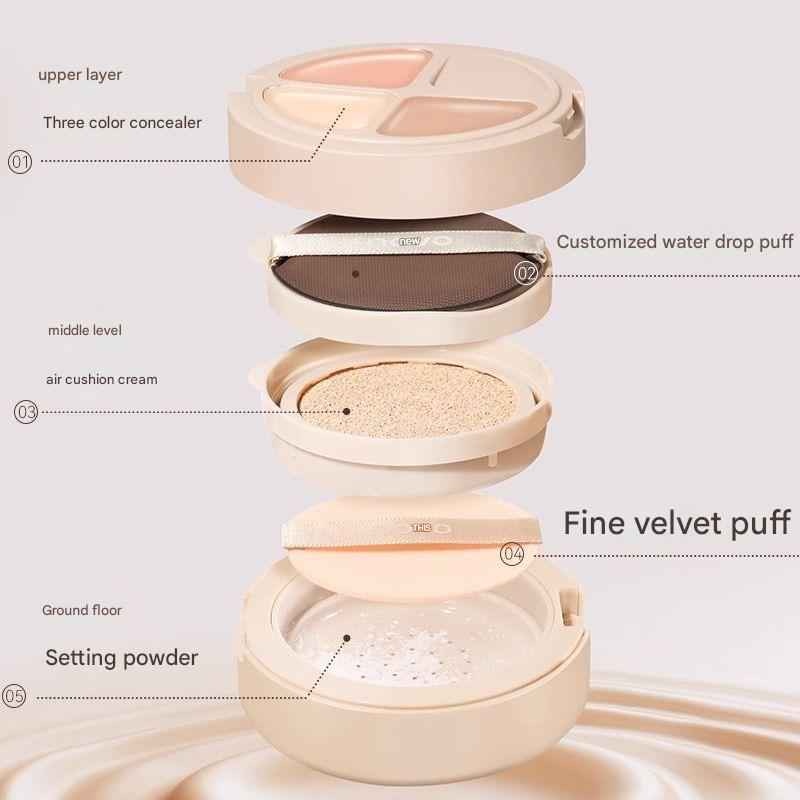 Novo 3 in 1 Cushion Foundation (Concealer, Cushion Foundation and Setting Powder) - Douyin Shop product image 3