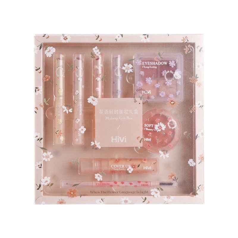 Hivi Make-up Set (4 lip, eyebrow liner with brush, concealer, blush, eyeshadow palette) - Douyin Shop product image 4