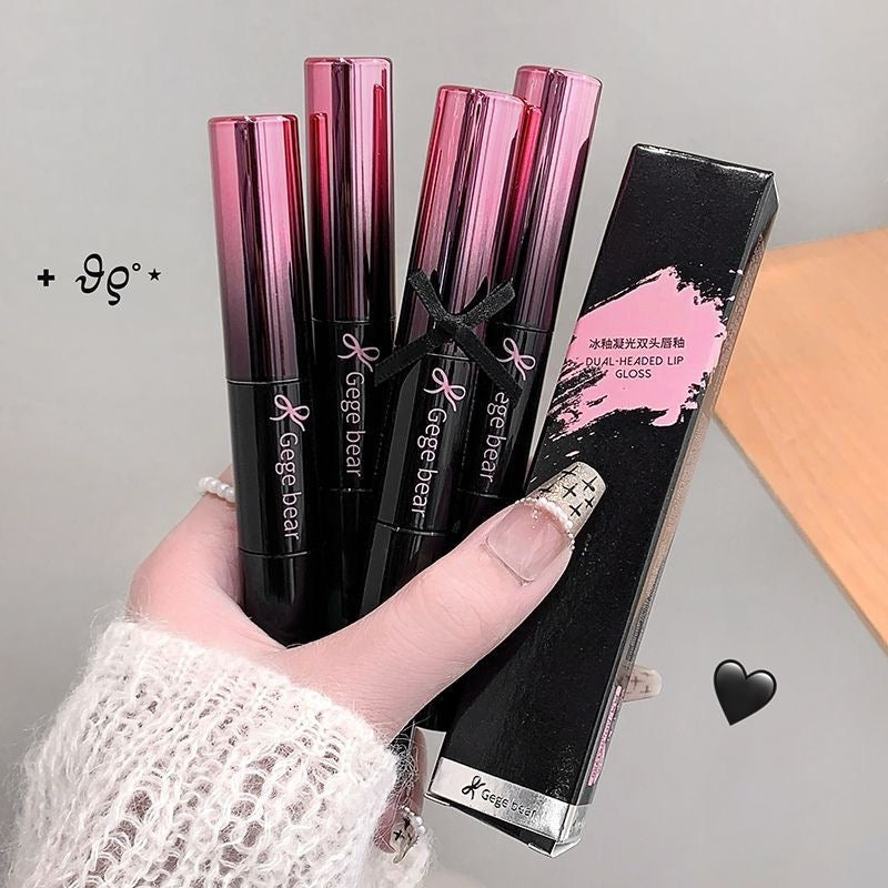 Gege Bear Dual Headed Velvet + Glossy Lip Combo - Douyin Shop product image 10