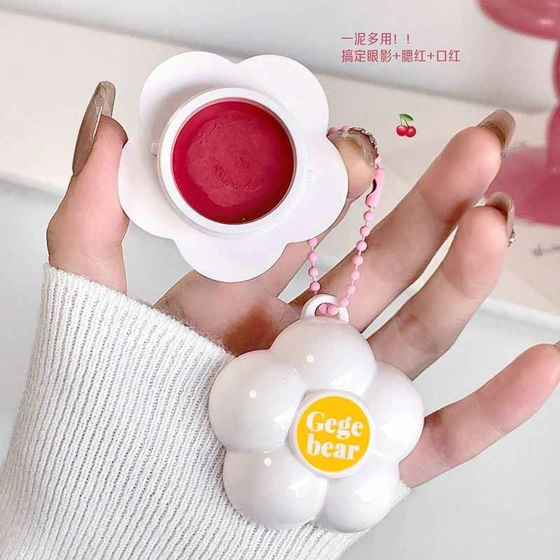Gege Bear Multi-purpose Flower Lip and Cheek Mud Keychain - Douyin Shop product image 13