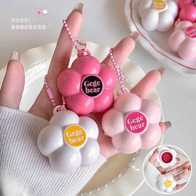 Gege Bear Multi-purpose Flower Lip and Cheek Mud Keychain - Douyin Shop product image 9