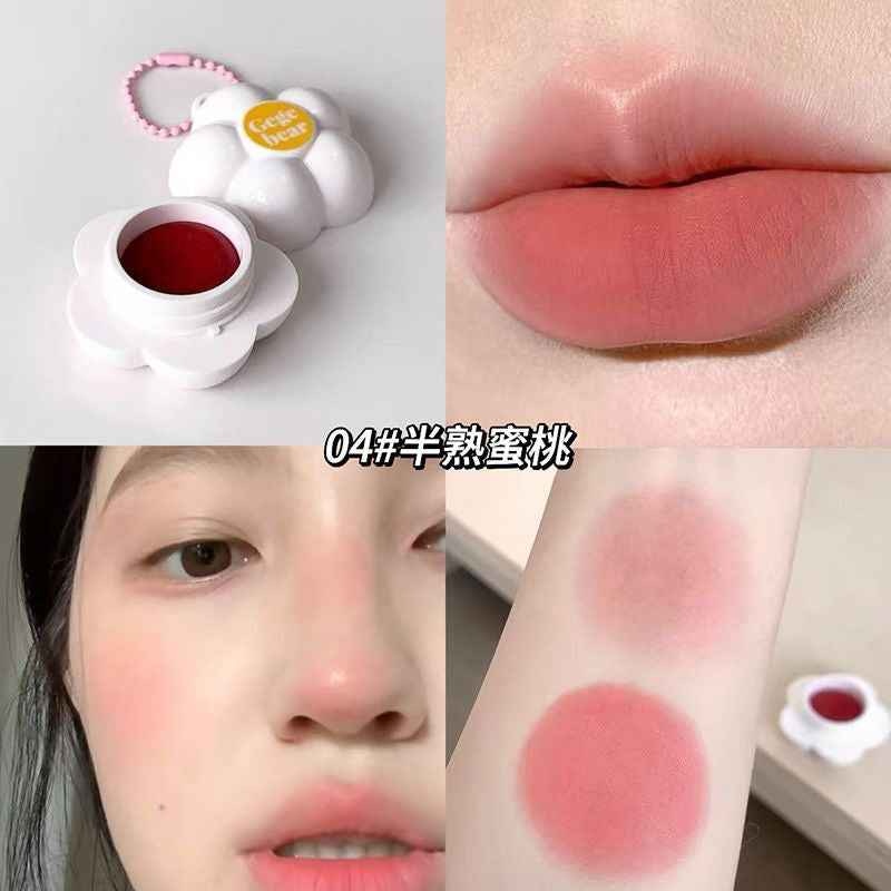 Gege Bear Multi-purpose Flower Lip and Cheek Mud Keychain - Douyin Shop product image 6