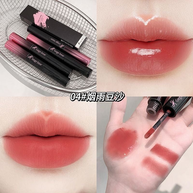 Gege Bear Dual Headed Velvet + Glossy Lip Combo - Douyin Shop product image 6