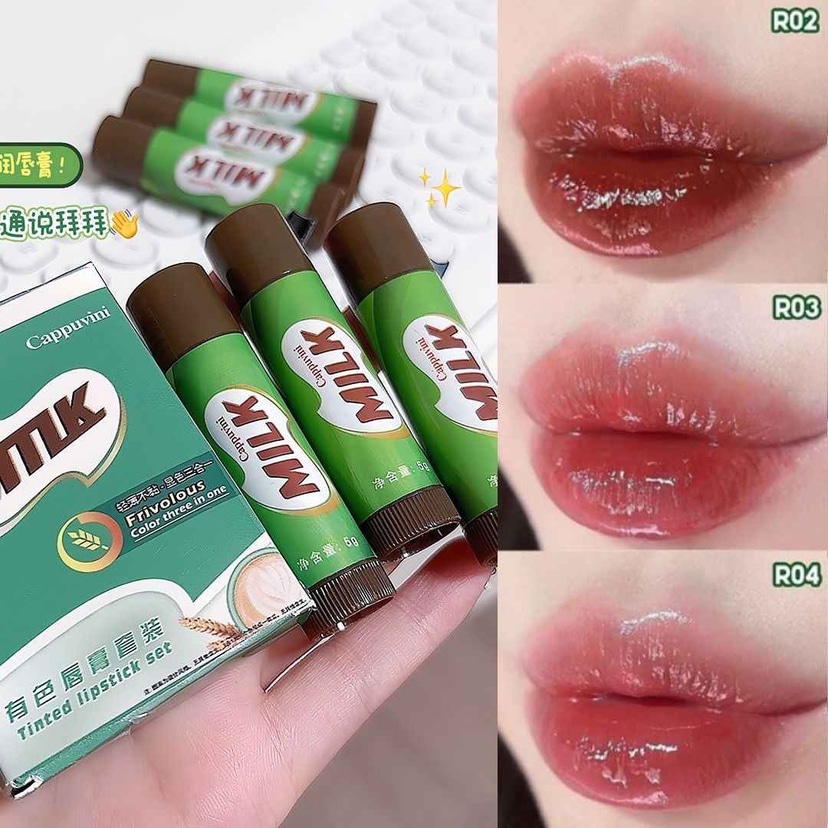 Cappuvini Milk Lip Balm Set (3 pieces) - Douyin Shop product image 9