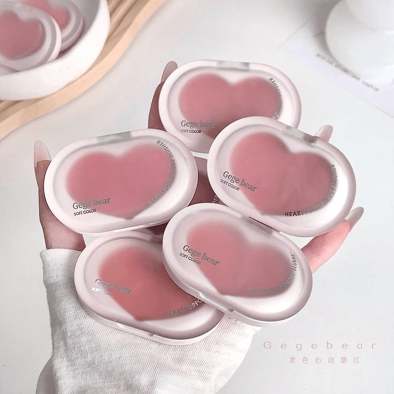Gege Bear Soft Color Heart Pop Powder Blusher - Douyin Shop product image 8