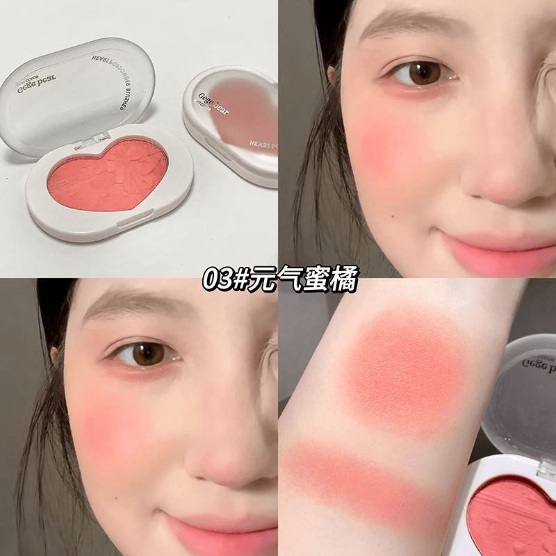 Gege Bear Soft Color Heart Pop Powder Blusher - Douyin Shop product image 5