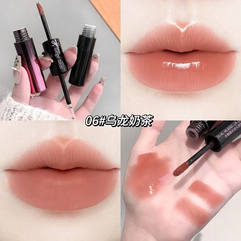 Gege Bear Dual Headed Velvet + Glossy Lip Combo - Douyin Shop product image 8