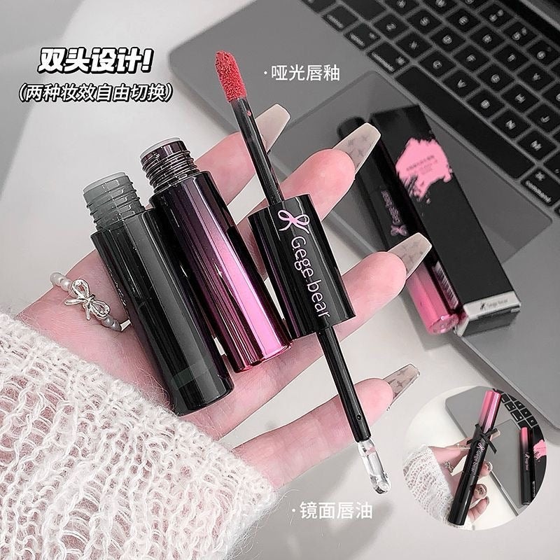 Gege Bear Dual Headed Velvet + Glossy Lip Combo - Douyin Shop product image 12