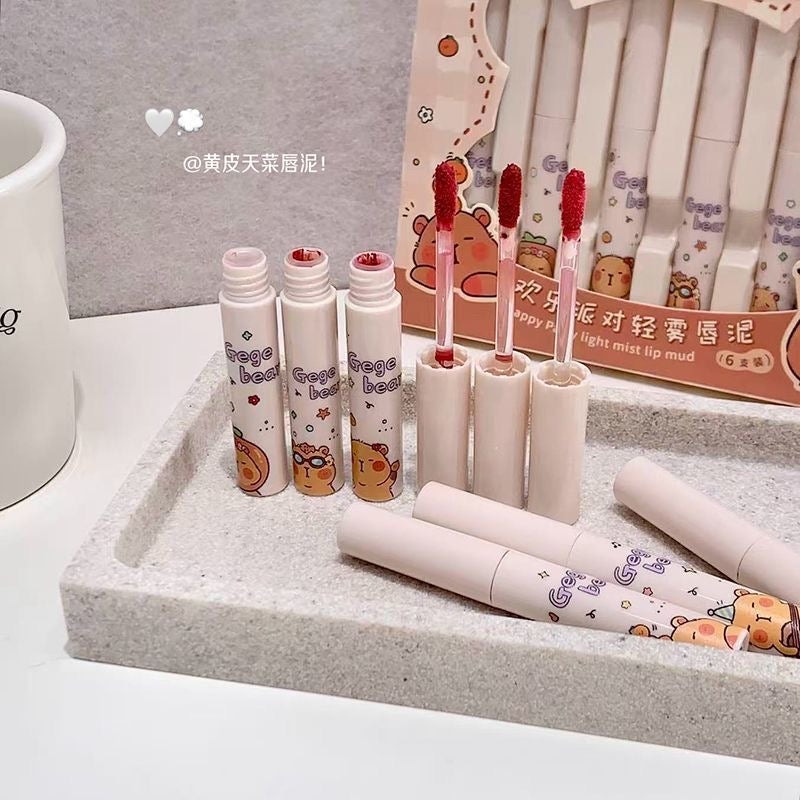Gege Bear Happy Party Light Mist Lip Mud - Douyin Shop product image 7