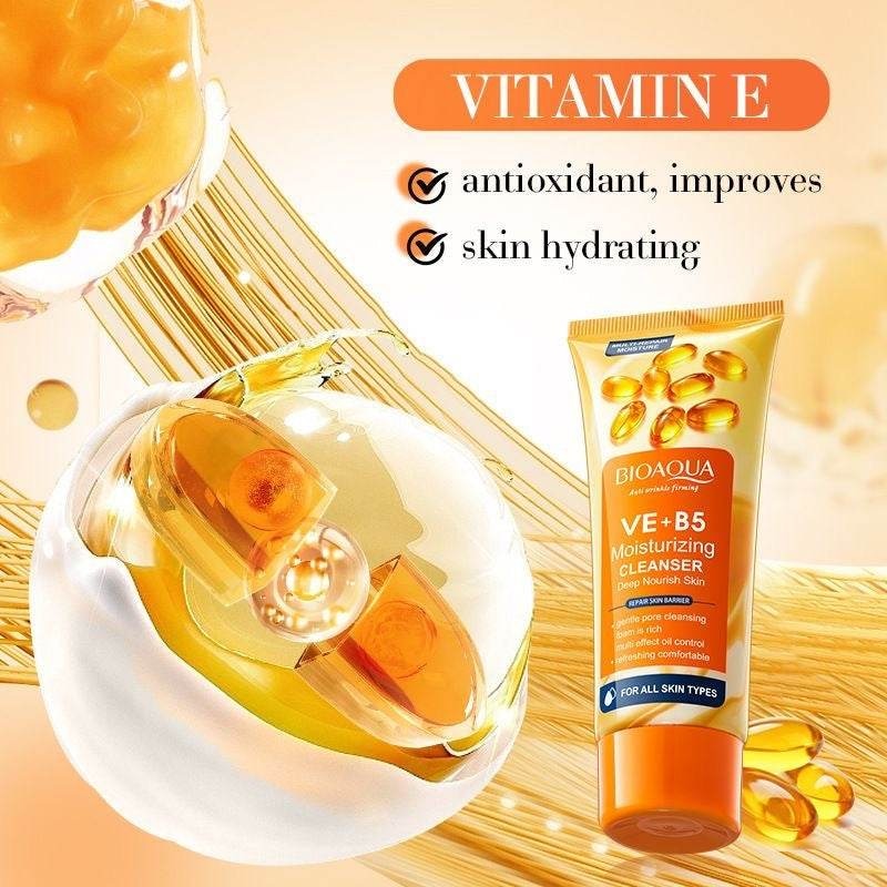 Bioaqua Vitamin E + B5 Cleanser Face Wash 100g - Douyin Shop product image 4
