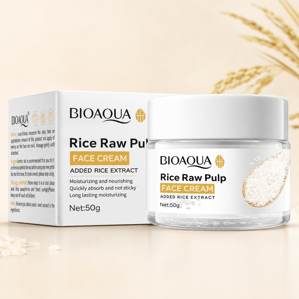 Bioaqua Rice Raw Pulp Face Moisturizer - Douyin Shop
