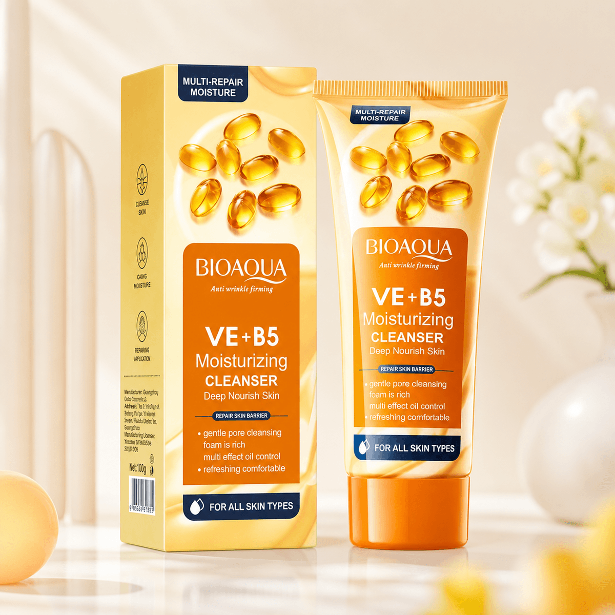 Bioaqua Vitamin E + B5 Cleanser Face Wash 100g - Douyin Shop