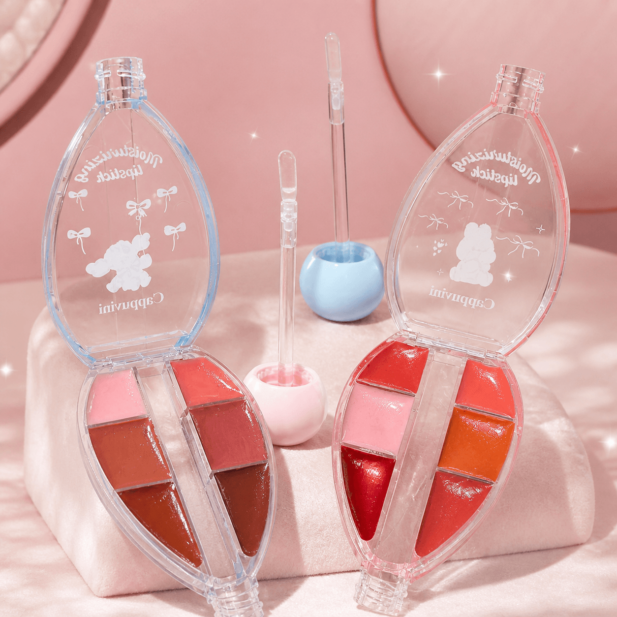 Cappuvini Six Colour Moisturizing Mirror Lip Jelly (with applicator) - Douyin Shop