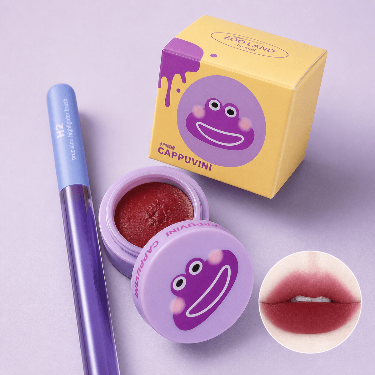Cappuvini Zooland Lip Mud (with brush) - Douyin Shop