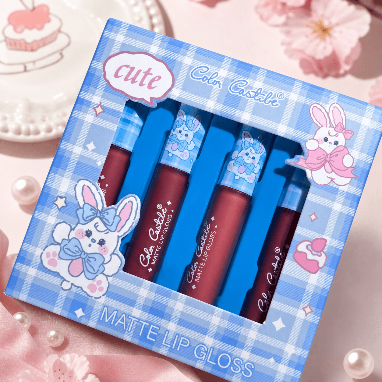 Color Castile Lip Gloss Set (4 pieces) - Douyin Shop