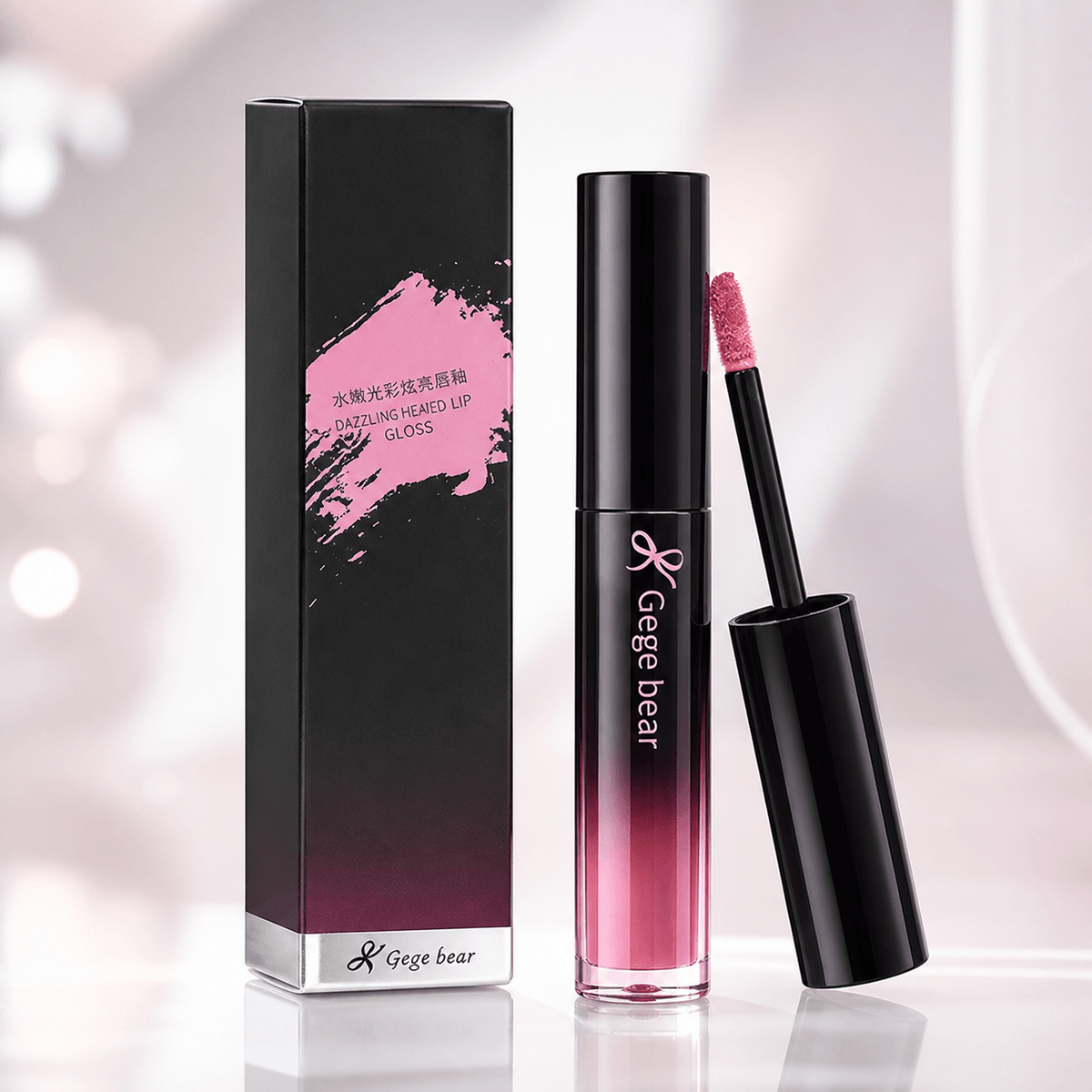 Gege Bear Dual Headed Velvet + Glossy Lip Combo - Douyin Shop