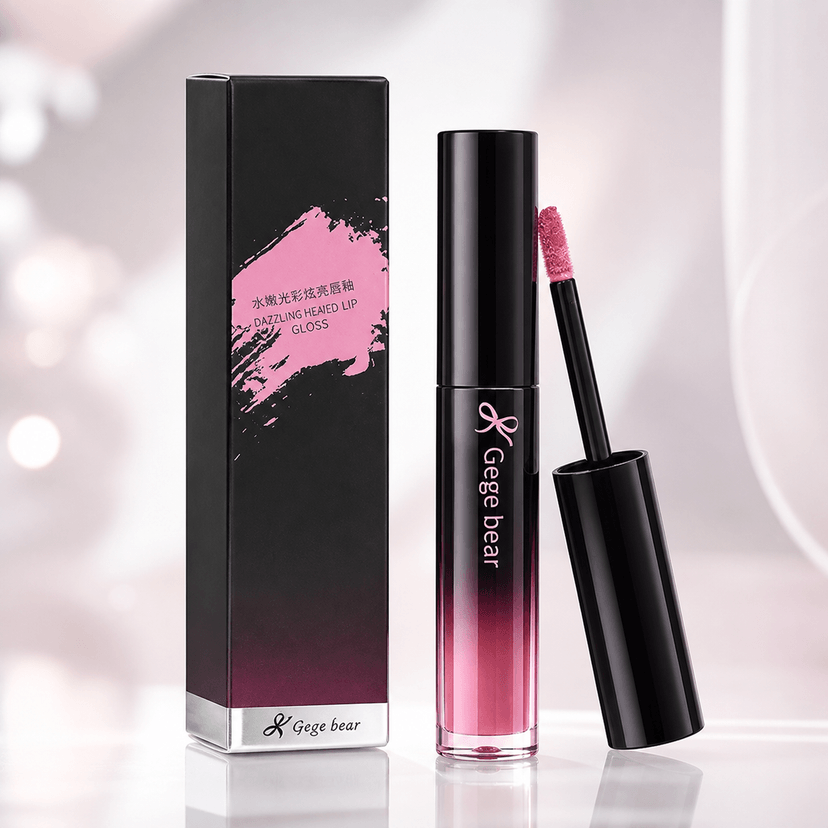 Gege Bear Dual Headed Velvet + Glossy Lip Combo - Douyin Shop product image 1