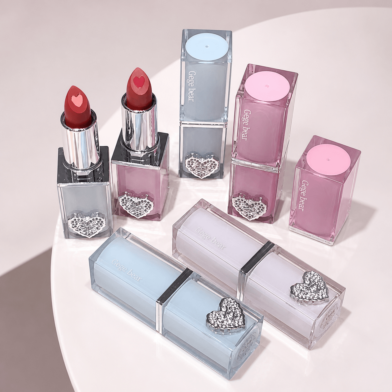 Gege Bear Crystal Clear Heart Lipstick - Douyin Shop