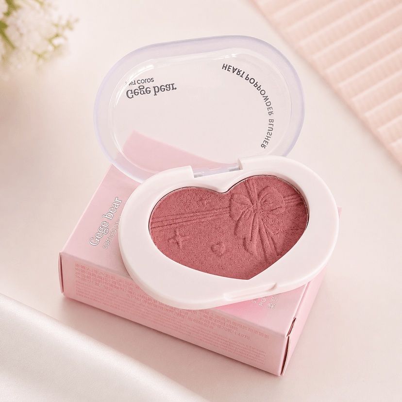 Gege Bear Soft Color Heart Pop Powder Blusher - Douyin Shop product image 1