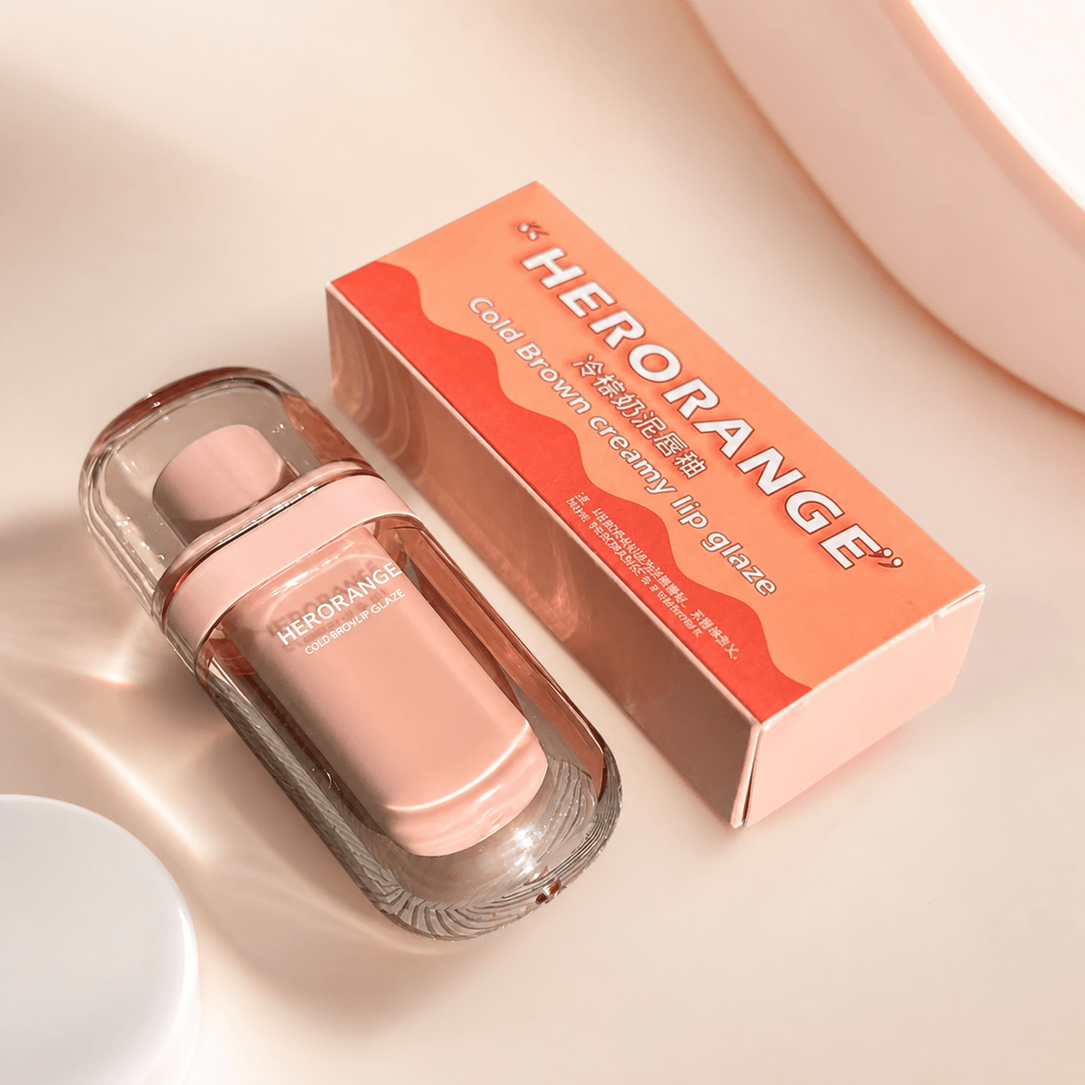 Herorange Cold Brown Creamy Lip Glaze - Douyin Shop