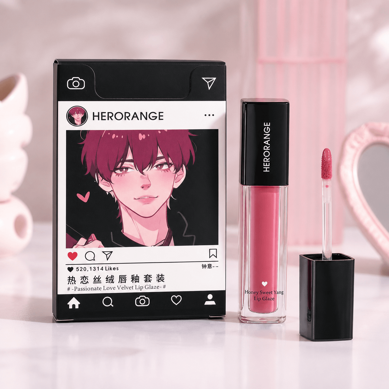 Herorange Honey Sweet Yang Lip Glaze Manga Inspired - Douyin Shop