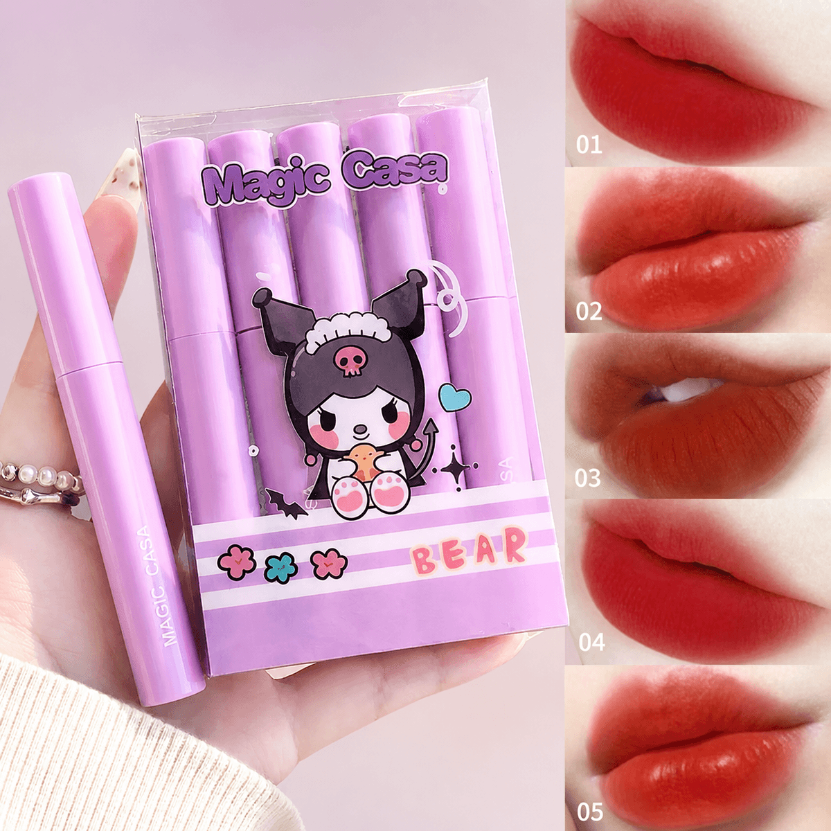 Magic Casa Matte Lip Gloss Set (5 pieces) - Douyin Shop
