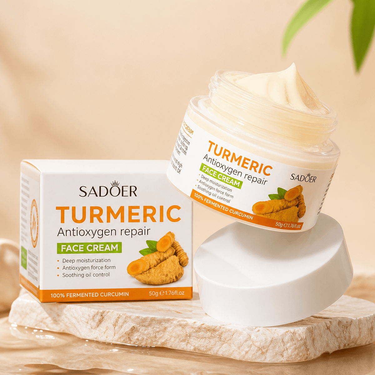 Sadoer Turmeric Antioxygen Repair Face Cream 50g - Douyin Shop