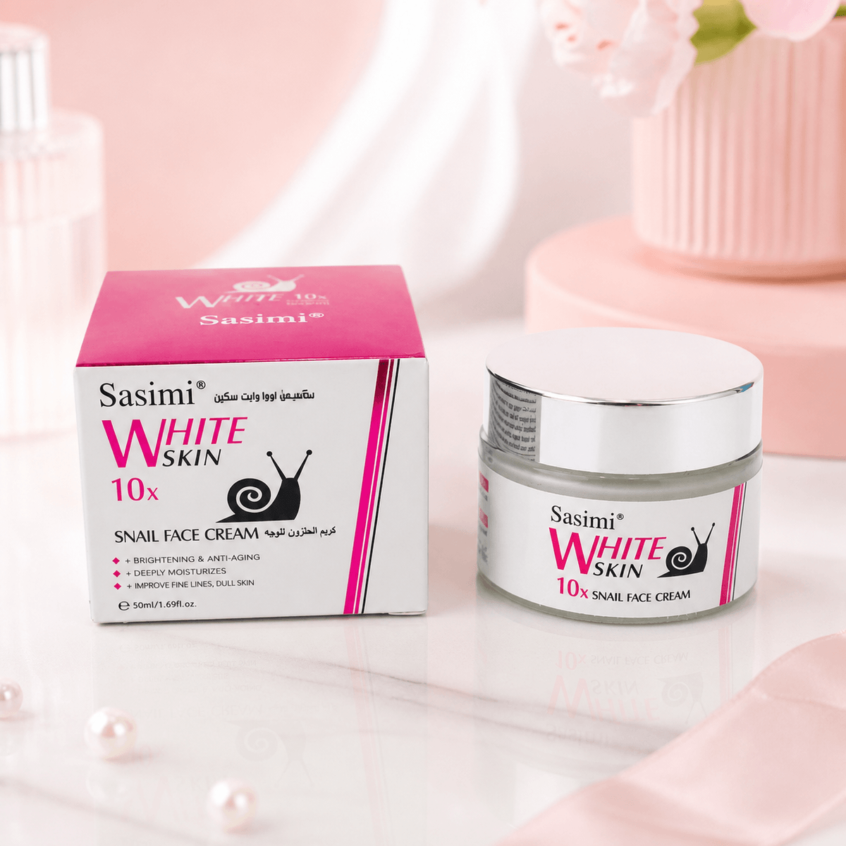 Sasimi 10x Snail Face Cream White Skin 50ml - Douyin Shop