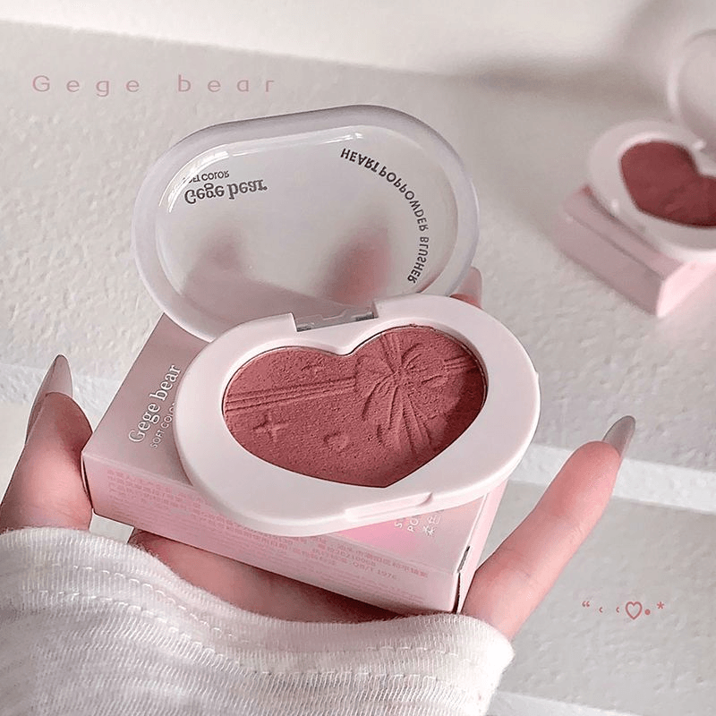 Gege Bear Soft Color Heart Pop Powder Blusher - Douyin Shop product image 2
