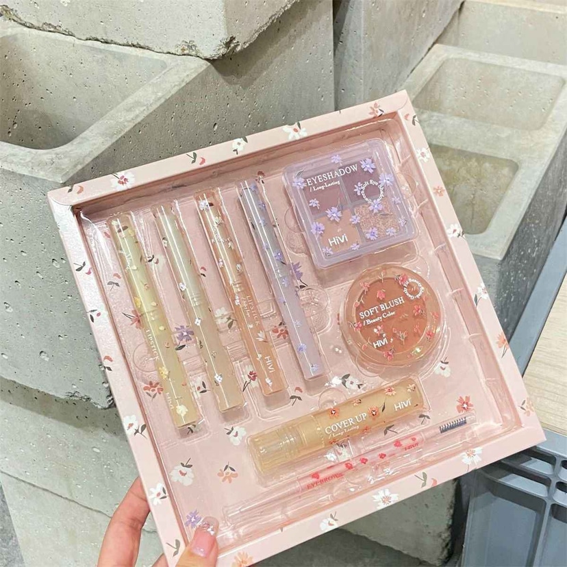 Hivi Make-up Set (4 lip, eyebrow liner with brush, concealer, blush, eyeshadow palette) - Douyin Shop product image 2
