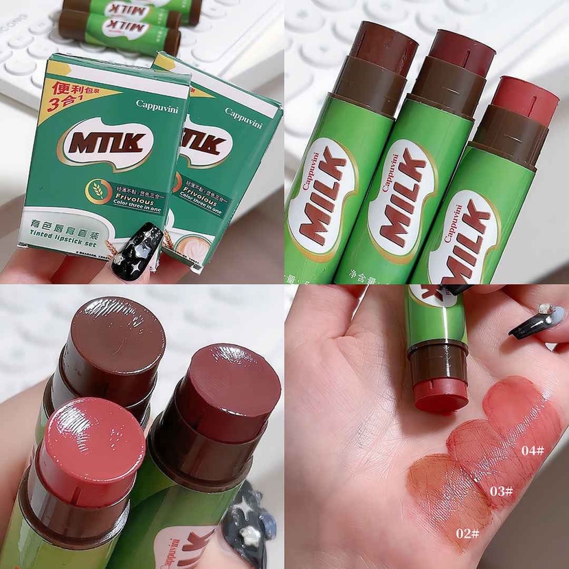 Cappuvini Milk Lip Balm Set (3 pieces) - Douyin Shop product image 7